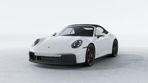 Exterior view of 911 Carrera GTS Cabriolet showing the front and left side of the car