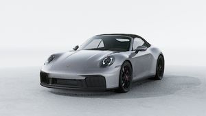 Exterior view of 911 Carrera GTS Cabriolet showing the front and left side of the car