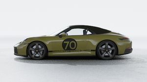 Exterior view of 911 Spirit 70 showing the left side of the car