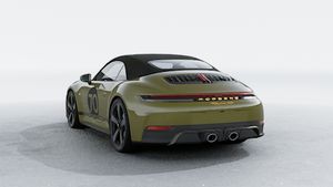 Exterior view of 911 Spirit 70 showing the back and left side of the car