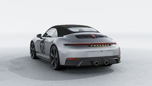 Exterior view of 911 Spirit 70 showing the back and left side of the car
