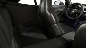 Interior view showing the back seats of 911 Carrera T Cabriolet