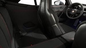 Interior view showing the back seats of 911 Carrera T Cabriolet