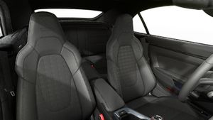 Interior view showing the front seats of 911 Carrera T Cabriolet