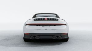 Exterior view of 911 Carrera T Cabriolet showing the rear of the car