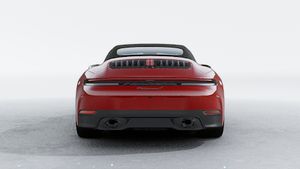 Exterior view of 911 Carrera T Cabriolet showing the rear of the car