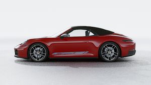 Exterior view of 911 Carrera T Cabriolet showing the left side of the car