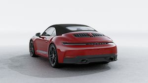 Exterior view of 911 Carrera T Cabriolet showing the back and left side of the car