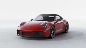 Exterior view of 911 Carrera T Cabriolet showing the front and left side of the car