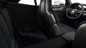Interior view showing the back seats of 911 Carrera Cabriolet