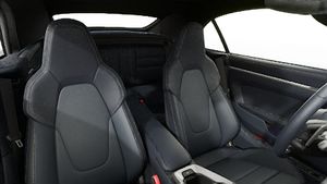 Interior view showing the front seats of 911 Carrera Cabriolet