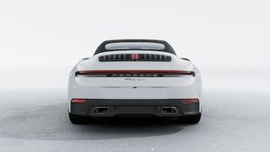 Exterior view of 911 Carrera Cabriolet showing the rear of the car