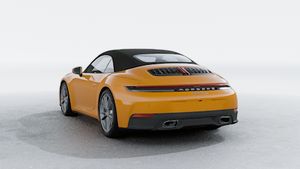 Exterior view of 911 Carrera Cabriolet showing the back and left side of the car