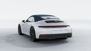 Exterior view of 911 Carrera Cabriolet showing the back and left side of the car