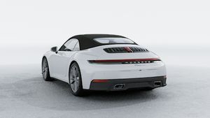 Exterior view of 911 Carrera Cabriolet showing the back and left side of the car
