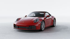 Exterior view of 911 Carrera Cabriolet showing the front and left side of the car