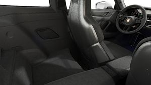 Interior view showing the back seats of 911 Carrera 4 GTS