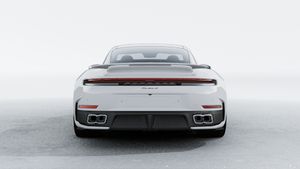 Exterior view of 911 Turbo S showing the rear of the car