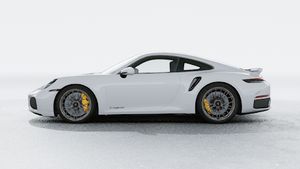 Exterior view of 911 Turbo S showing the left side of the car
