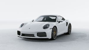 Exterior view of 911 Turbo S showing the front and left side of the car