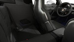 Interior view showing the back seats of 911 Targa 4 GTS