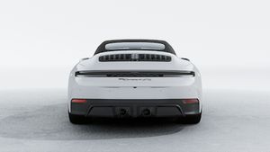 Exterior view of 911 Carrera 4 GTS Cabriolet showing the rear of the car