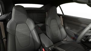 Interior view showing the front seats of 911 Turbo S Cabriolet