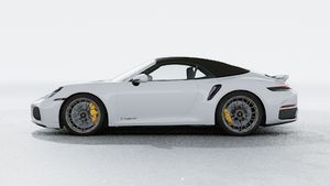 Exterior view of 911 Turbo S Cabriolet showing the left side of the car