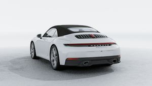 Exterior view of 911 Carrera 4S Cabriolet showing the back and left side of the car