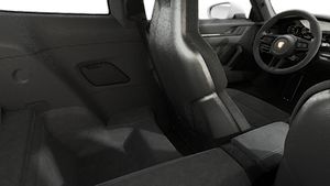 Interior view showing the back seats of 911 GT3
