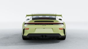 Exterior view of 911 GT3 showing the rear of the car