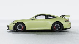 Exterior view of 911 GT3 showing the left side of the car