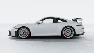 Exterior view of 911 GT3 showing the left side of the car