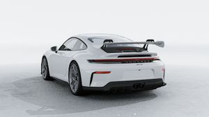 Exterior view of 911 GT3 showing the back and left side of the car