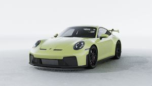 Exterior view of 911 GT3 showing the front and left side of the car