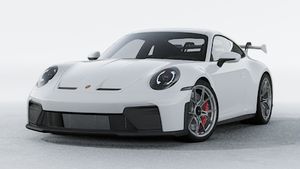 Exterior view of 911 GT3 showing the front and left side of the car