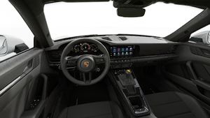 Interior view showing the steering wheel and dashboard of 911 GT3 with Touring Package