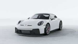 Exterior view of 911 GT3 with Touring Package showing the front and left side of the car