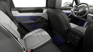 Interior view showing the back seats of Cayenne