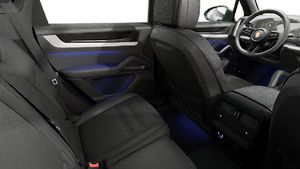 Interior view showing the back seats of Cayenne