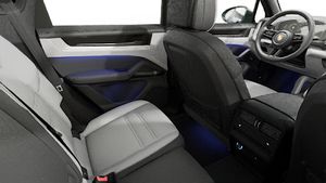 Interior view showing the back seats of Cayenne