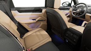 Interior view showing the back seats of Cayenne