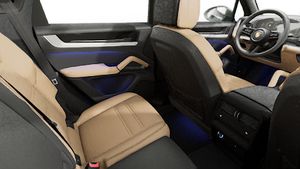 Interior view showing the back seats of Cayenne