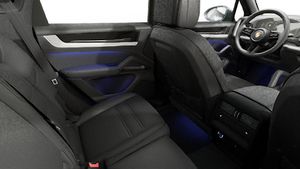 Interior view showing the back seats of Cayenne