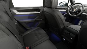 Interior view showing the back seats of Cayenne