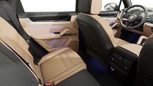 Interior view showing the back seats of Cayenne