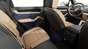 Interior view showing the back seats of Cayenne