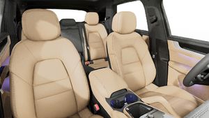 Interior view showing the front seats of Cayenne