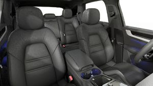 Interior view showing the front seats of Cayenne