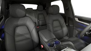 Interior view showing the front seats of Cayenne